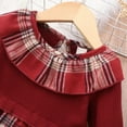 thumbnail image 4 of YEEDISON Children's Dress Autumn Winter Dress Cotton Plaid College Style Girl's Dress for 18M-3Y, 4 of 4