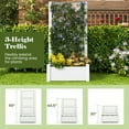 thumbnail image 6 of Aimee Lii Outdoor Planter Box Self-Watering Raised Garden Bed Trellis with Water Level Indicator, Garden Beds Outdoor for Vegetables, Flowers, Herbs-White, 6 of 10