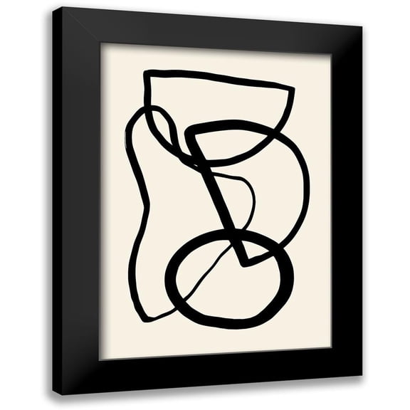 Artographie Studio 14x18 Black Modern Framed Museum Art Print Titled - Shape 05