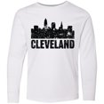thumbnail image 3 of Inktastic Cleveland Skyline Grunge Long Sleeve Youth T-Shirt, 3 of 5