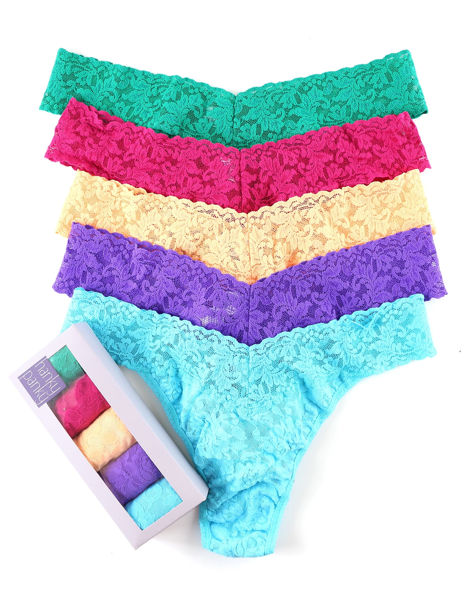 Hanky Panky Womens Plus Size Signature Lace Thong 5-Pack Style-48115XVF - Walmart.com