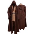 thumbnail image 4 of Tunic Costume Men's Tunic Hooded Robe Full Set Halloween Cosplay Costume Cloak Set (X-Large, Brown), 4 of 4
