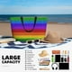 thumbnail image 5 of Disketp Colorful Glitter Rainbow Bolsa de Playa de Gran Capacidad, Bolso Impermeable y a Prueba de Arena para Mujer, Ideal para Playa, Piscina y Natación, 5 of 7
