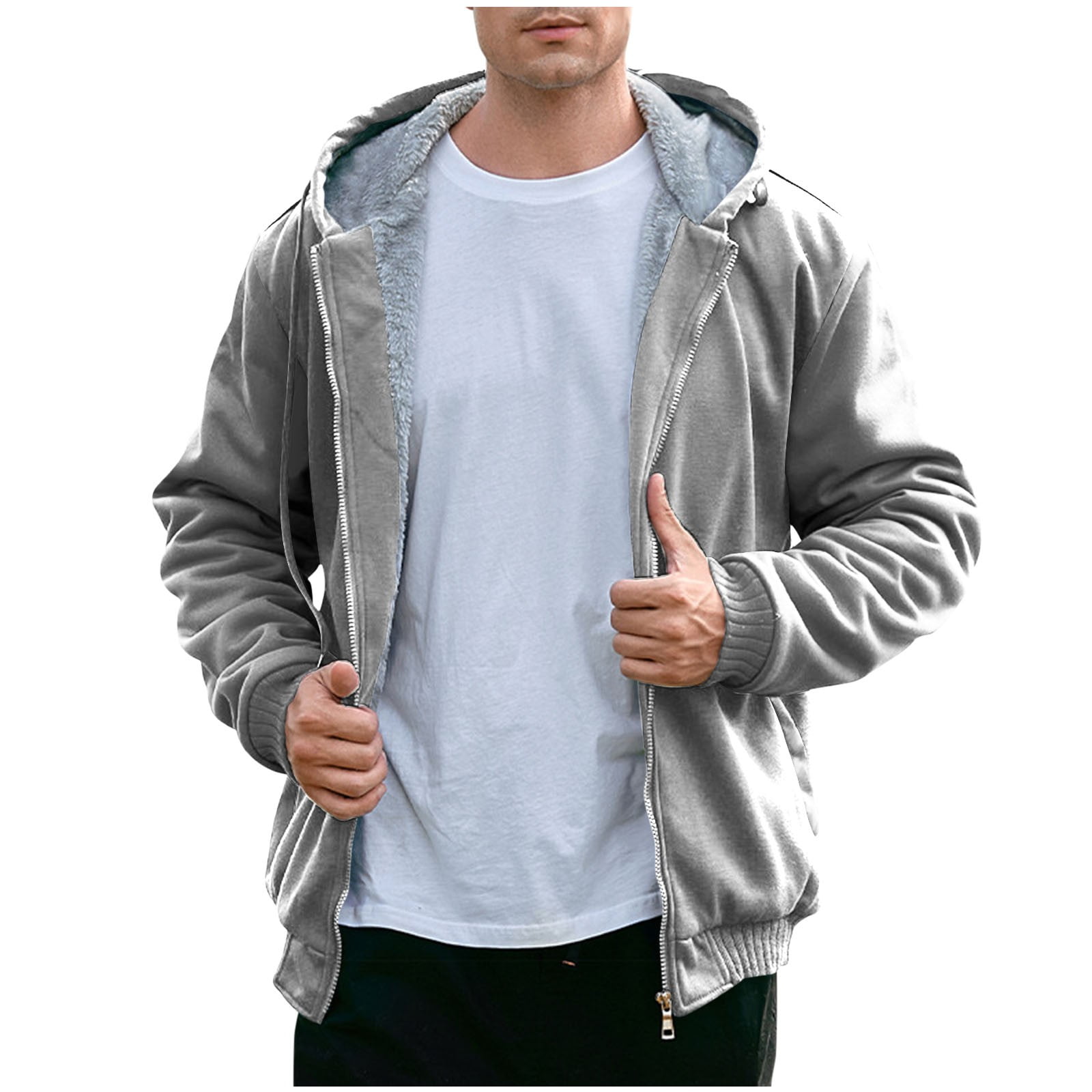 Aofany Sales Hoodies for Men, Mens Hoodies Zipper Hooded Sweater Coat Men's Solid Color Cardigan Men's Fashion Hoodies & Sweatshirts