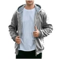 thumbnail image 6 of M-4X Big & Tall Jackets for Men Plus Size Fleece Lined Zip Up Hoodies & Sweatshirts with Pockets Long Sleeve Color Block Thermal Warm Outerwear Coats, 6 of 7