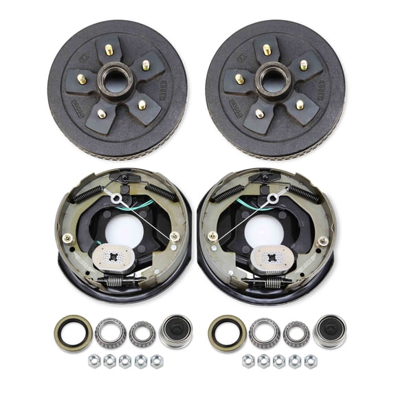 LIBRA Trailer Hub Drum Kits 5 on 5" B.C. w/ 10" x2-1/4 Self Adjusted Electric Brakes for 3500 Lbs Axle
