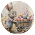 thumbnail image 3 of Easter Bunnies Rabbits Round Small Area Rug, Print Non Slip Washable Floor Mat, Soft Throw Rug for Living Room, Powder Room Entryway, Bathroom, Bedside, 3 of 7