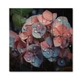 thumbnail image 3 of Designart "Harmonious Fusion Pink Blue Hydrangea" Floral Print on Natural Pine Wood, 3 of 5