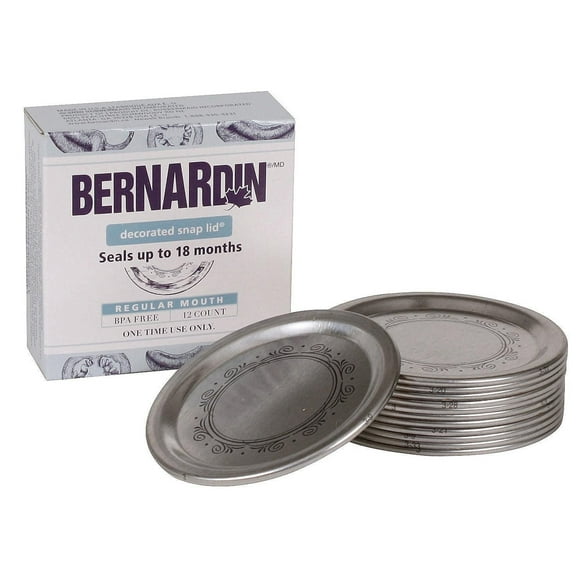 Couvercles à pression décoratifs standard Bernardin 1 pièce Paquet de 12, 70 mm, Régulier