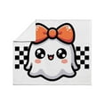 thumbnail image 3 of CafePress - Halloween Ghost Cute Checkered - Soft Fleece Throw Blanket, 50"x60" for All Ages, 3 of 4