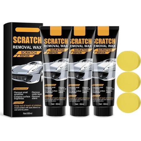 2026 Car Scratch Repair Kit with Sponge, Polishing Paste for Light Scratches & Swirl Marks, 3 Pack