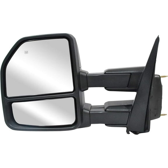 WLLW Driver Left Side Towing Mirror for Ford F150 Pickup Truck 2015-2020 Power Heated Turn Signal Light Auxiliary Light Puddle Light Tow Mirror 22 Pin Plug Black