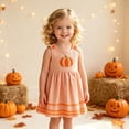 thumbnail image 4 of WOYY Girls Halloween Pumpkin Tank Dress Cute Sleeveless Midi Dress, Orange, Sizes 12M-5T, 4 of 5