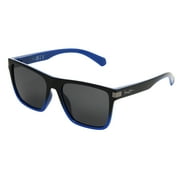 Panama Jack Polarized Black & Blue Square Smoke Sunglasses, 100% UVA-UVB Protection