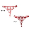 thumbnail image 3 of Balery Plaid Heart Tangas de Algodón para Mujer con Estampado – Ropa Interior Sexy, Transpirable, G-string-4X-Large, 3 of 6