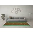 thumbnail image 3 of Ahgly Company Indoor Rectangle Abstract Turquoise Blue Contemporary Area Rugs, 7' x 10', 3 of 4