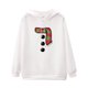 thumbnail image 1 of Gibobby Sudadera Medium Mujer Sudadera con capucha de manga larga con estampado de color sólido informal para mujer de Navidad (Blanco, L), 1 of 4