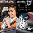 thumbnail image 5 of Leopard Print 30oz Handheld Travel Tumbler with Handle – Double Wall Stainless Steel Insulated Cup, Flip Straw Lid, Leak-Proof & BPA-Free for Hot and Cold Drinks – Durable Coffee & Juice Mug Black, 5 of 6