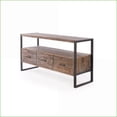 thumbnail image 4 of TV Furniture 60 Inch Farmhouse Reclaimed Wood Media Console with 3 Drawers, Open Shelf | Antique Finish | TV Size Ranges, 4 of 8