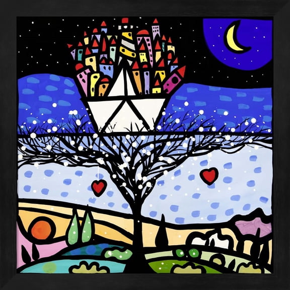 Ancorati al Cuore by Wallas, Framed Wall Art, 13.25W x 13.25H