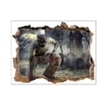 thumbnail image 1 of Bewildely Pegatinas de pared rotas de Halloween de Zombie de terror, decoración tridimensional para el hogar, calcomanías de monstruo de PVC, papel Kits de decoración para fiestas KM312 Bewildely HA068226-01, 1 of 6