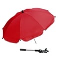 thumbnail image 2 of Juego de 2 Clips de Universales para Cochecito de Bebé a Prueba de Viento, Protector de Lluvia Rojo + azul Macarena paraguas de cochecito de bebés, 2 of 8
