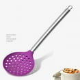 thumbnail image 3 of Strainer Spoon Stainless Handle Silicone Slotted Cooking Spoon With Hook Easy To Wash, 3 of 6