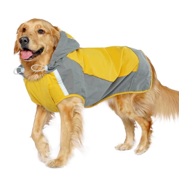 Chubasquero para perros IECoII ajustable con rayas reflectantes para perros