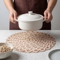 thumbnail image 4 of Unique Bargains 6Pcs Farmhouse Hollowed-out Placemats Brown White 15" x 15", 4 of 6