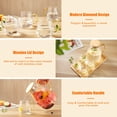 thumbnail image 3 of Juego de jarras de cristal DUJUST, elegante diseño de diamante, 2 litros, con tazas, 3 of 6