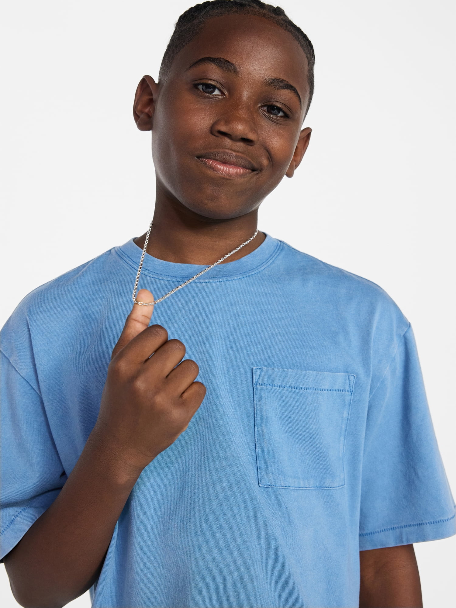 Weekend Academy Boys Washed Pocket Tee with Short Sleeves, Sizes XS-XXL