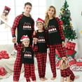 thumbnail image 2 of Pijamas familiares a juego de Navidad, diseño exclusivo, Gnomies, Feliz Navidad, conjunto de pijamas negros, 2 of 4
