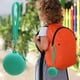 thumbnail image 1 of Bolsa de almacenamiento de pulsera de silicona | Monedero de monedas y organizador de auriculares redondos a prueba de agua | Resistente al polvo Resistente al desgarro | Verde menta ligero |, 1 of 6