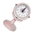 thumbnail image 1 of Maoww Small Round Stand Clock Table Clock Watch Ticking Shelf Non Time Pink 6x9.5cm, 1 of 6