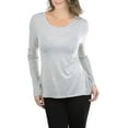 thumbnail image 2 of ToBeInStyle Women's Roll-Up Sleeve Pocket Top, 2 of 2