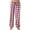 Pink, variant on Jsaierl Womens Plaid Print Pajama Pants Soft Comfy Long Sleep Pants Elastic Waist Drawstring Pants with Pockets Trendy Casual Trousers