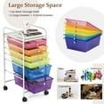 thumbnail image 5 of Costway 6 Drawer Rolling Storage Cart Tools Scrapbook Paper Office School Organizer Colorful, 5 of 7