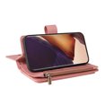 thumbnail image 5 of Wallet Case for Galaxy Note 20 Ultra, Magnetic Zipper Pouch Premium PU Leather with Kickstand Wallet Flip Shockproof Case Wrist Strap Card Slots Holder Pocket Samsung Galaxy Note 20 Ultra, Pink, 5 of 17