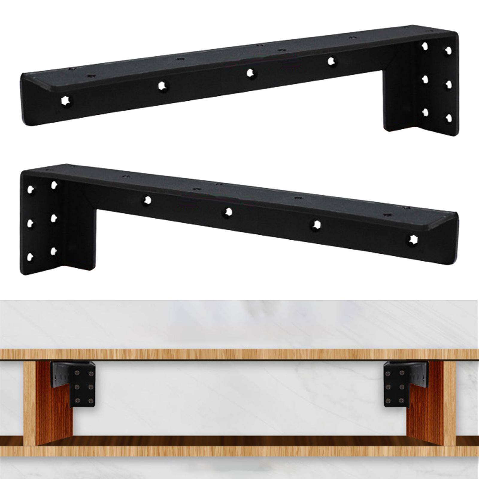Set of 2 Floating Shelves Brackets Multiple Mounting Locations
