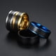 thumbnail image 5 of Anillo de acero inoxidable con parche de fibra de carbono creativo de moda de joyería Buen material Diseño de moda, 5 of 5