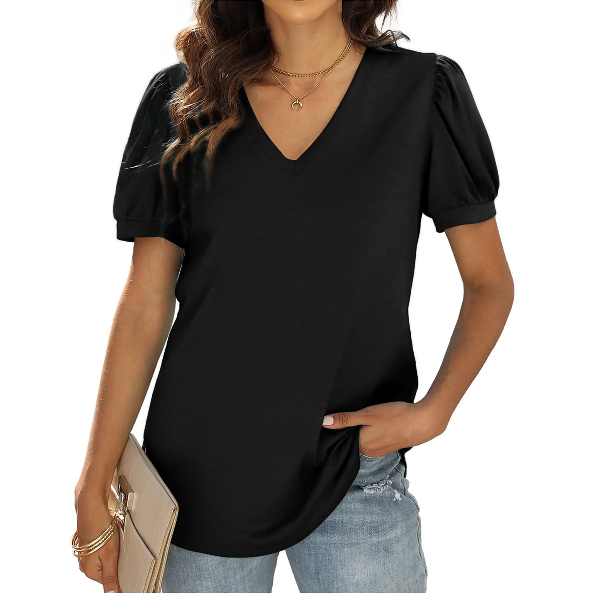 short sleeve gauze blouses