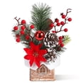 thumbnail image 1 of Árbol de Navidad KPX artificial para mesa, tamaño pequeño, con adornos, 1 of 6