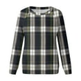 thumbnail image 4 of Stichou Sweatshirt for Women Long Sleeve Shirts Crew Neck Tops with Buttons Spring Fashion Outfits Winter Clothing Black S, 4 of 6