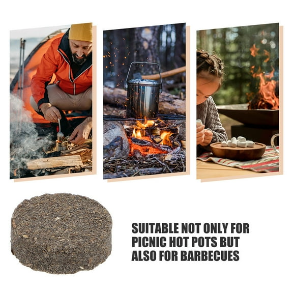 CIMAXIC 50Pcs Natural Burning Picnic Charcoal for Bbq Starters and Camping Supplies