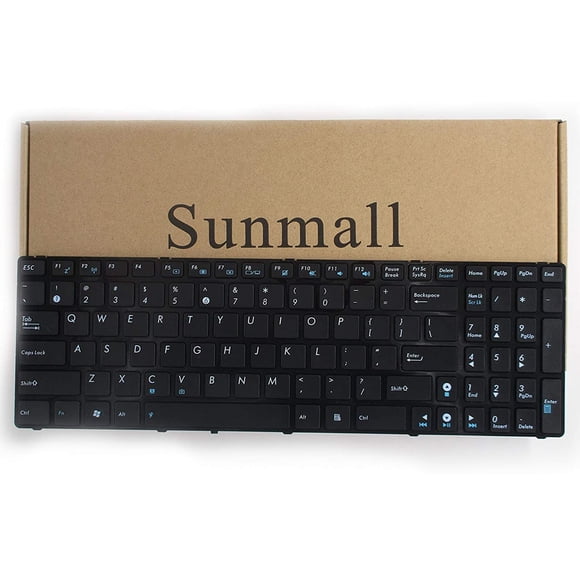 Sunmall Teclado De Repuesto Sin Retroiluminación Compatible Con A52 F50 X53E A53S K53 K53S K54 G73S X73E Series Portátil Negro Diseño De Ee. Uu.