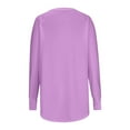 thumbnail image 4 of Summer Tops for Women Small Tops Miss Long Sleeve Shirts for Women S Long Sleeve Shirt Womens Athletic Tee T Shirts Stretch T Shirt Blank Casual Tee Women's Purple 3XL, 4 of 5