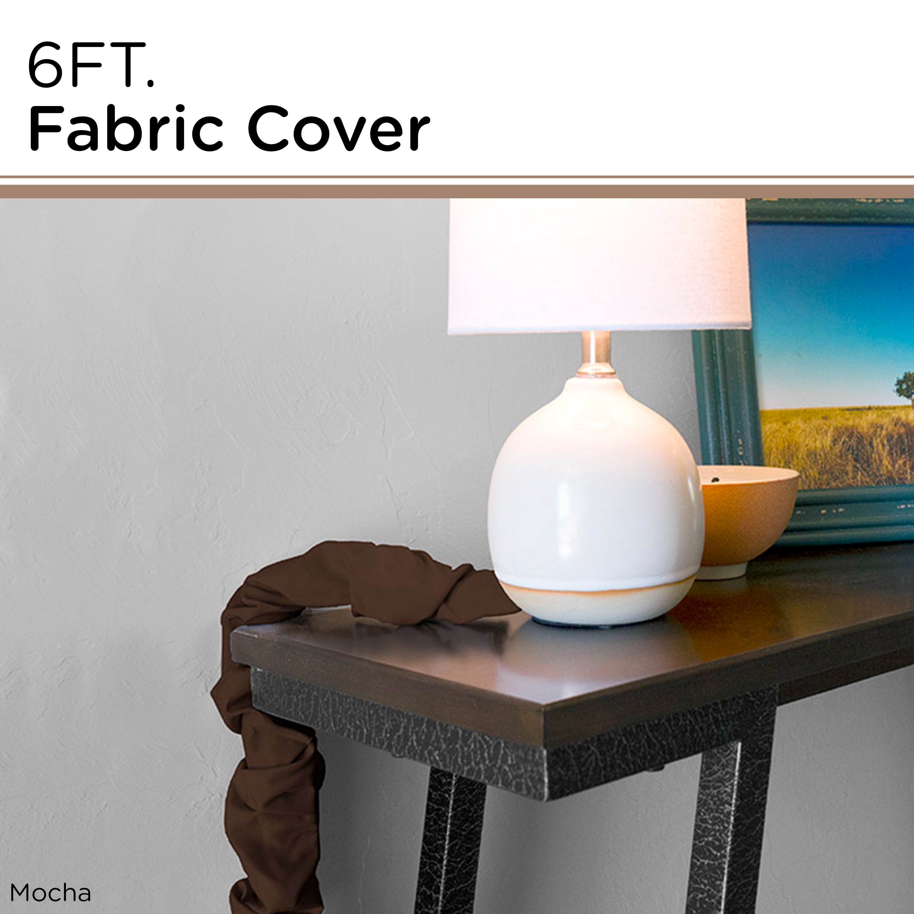 Cordinate Fabric Cord Cover Mocha, 6ft., 2pk – 48657