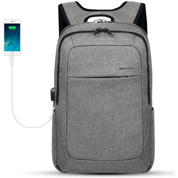 KOPACK Slim Laptop Backpacks Anti Thief Business Computer Bag College School 15 15.6 inch Gray