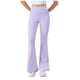 thumbnail image 1 of Pincandy Women's Solid Color High Waist Elastic Waist Yoga Pants, Flared Hem, Casual & Fitness Activities, 1 of 4