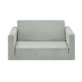 thumbnail image 3 of Ulax Furniture Convertible 2-in-1 Flip Open Kids Loveseat/ Couch/ Sleeper Sofa (Gray Elephant), 3 of 10